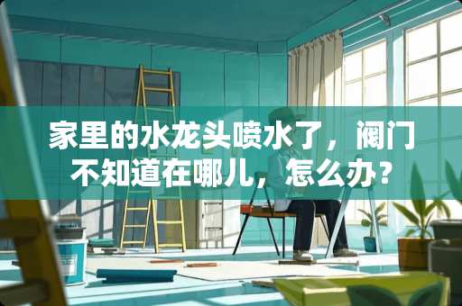家里的水龙头喷水了，阀门不知道在哪儿，怎么办？