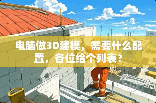 电脑做3D建模，需要什么配置，各位给个列表？