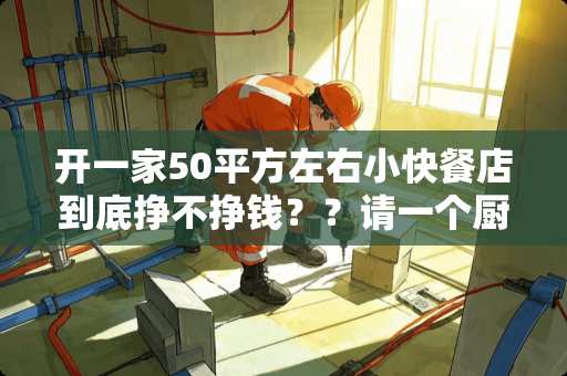 开一家50平方左右小快餐店到底挣不挣钱？？请一个厨师，每天营业额2000多。