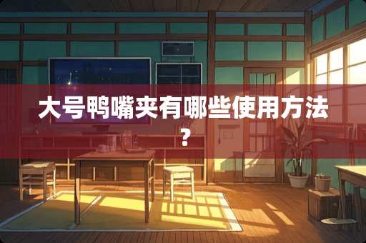 大号鸭嘴夹有哪些使用方法？