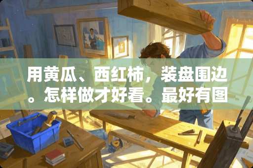 用黄瓜、西红柿，装盘围边。怎样做才好看。最好有图片？