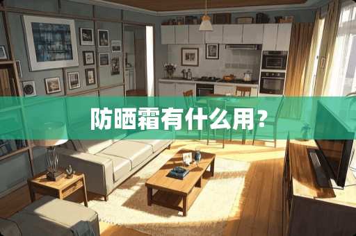 防晒霜有什么用？