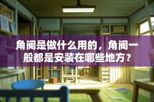 角阀是做什么用的，角阀一般都是安装在哪些地方？