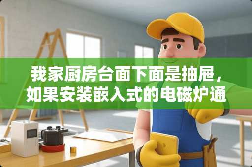 我家厨房台面下面是抽屉，如果安装嵌入式的电磁炉通风有什么要求？