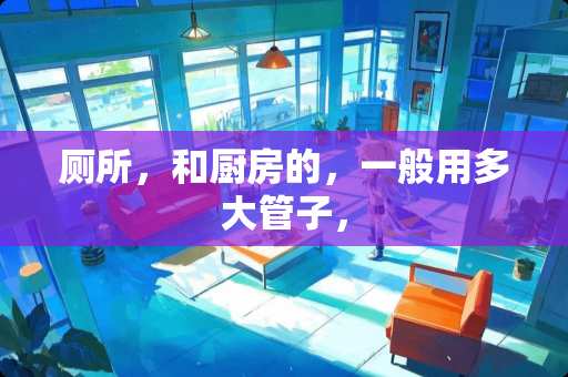 厕所，和厨房的，一般用多大管子，