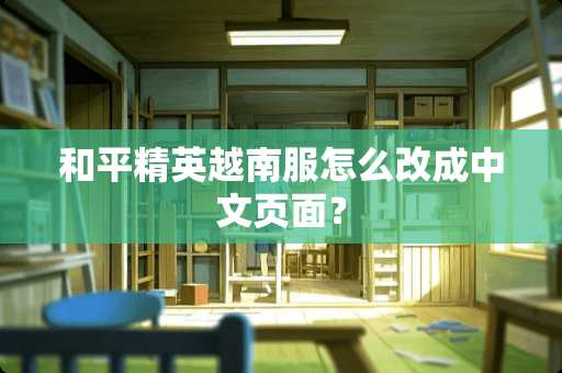 和平精英越南服怎么改成中文页面？