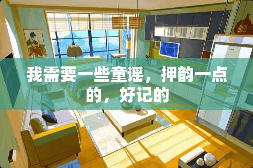 我需要一些童谣，押韵一点的，好记的