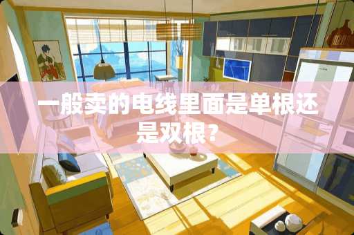 一般卖的电线里面是单根还是双根？