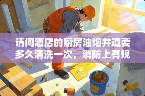 请问酒店的厨房油烟井道要多久清洗一次，消防上有规定吗？