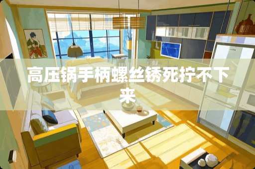 高压锅手柄螺丝锈死拧不下来