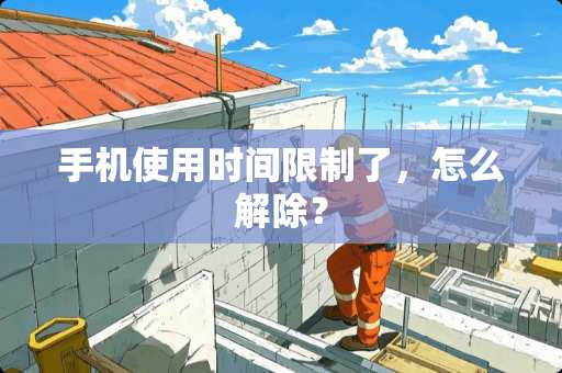 手机使用时间限制了，怎么解除？