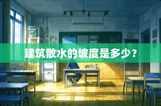 建筑散水的坡度是多少？