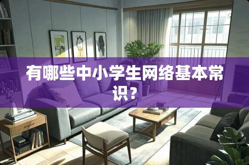 有哪些中小学生网络基本常识？