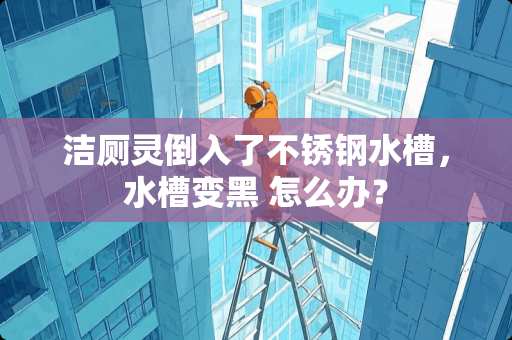 洁厕灵倒入了不锈钢水槽，水槽变黑 怎么办？