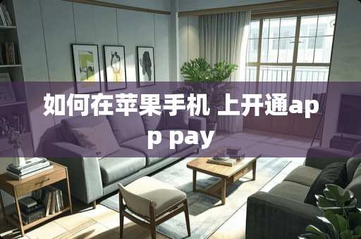 如何在苹果手机 上开通app pay