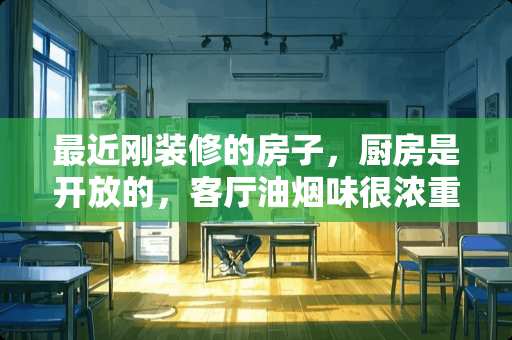 最近刚装修的房子，厨房是开放的，客厅油烟味很浓重，应该怎么办？