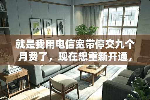就是我用电信宽带停交九个月费了，现在想重新开通，需要怎么办？