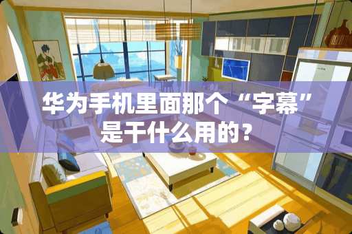 华为手机里面那个“字幕”是干什么用的？