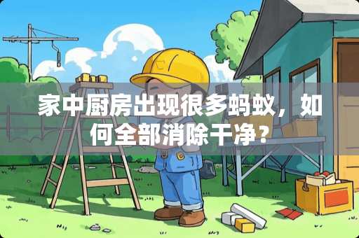 家中厨房出现很多蚂蚁，如何全部消除干净？