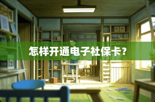 怎样开通电子社保卡？