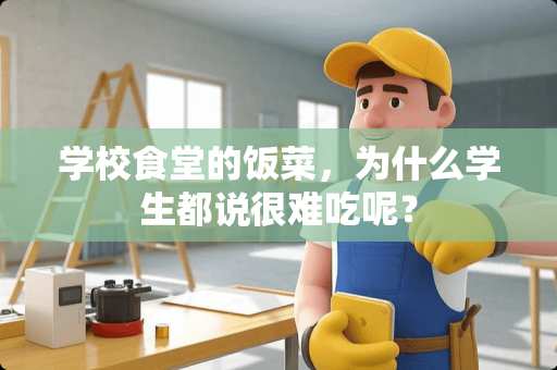 学校食堂的饭菜，为什么学生都说很难吃呢？