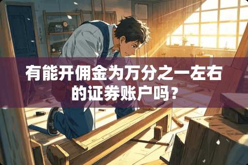 有能开佣金为万分之一左右的证券账户吗？