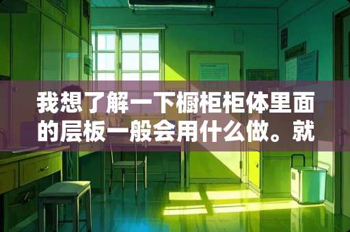 我想了解一下橱柜柜体里面的层板一般会用什么做。就是柜体中间分隔空间的那块板材。