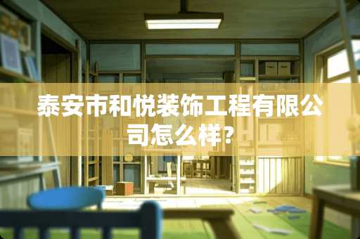 **市和悦装饰工程有限公司怎么样？