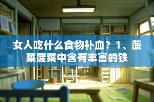女人吃什么食物补血？1、菠菜菠菜中含有丰富的铁