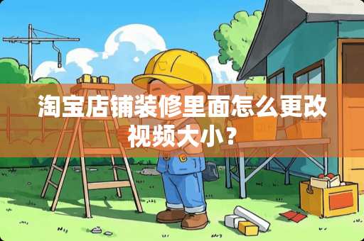 淘宝店铺装修里面怎么更改视频大小？