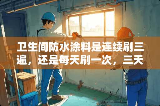 卫生间防水涂料是连续刷三遍，还是每天刷一次，三天刷三次呢？？