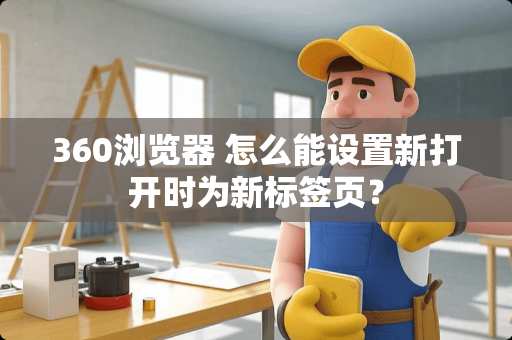 360浏览器 怎么能设置新打开时为新标签页？