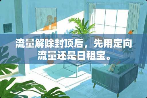 流量解除封顶后，先用定向流量还是日租宝。