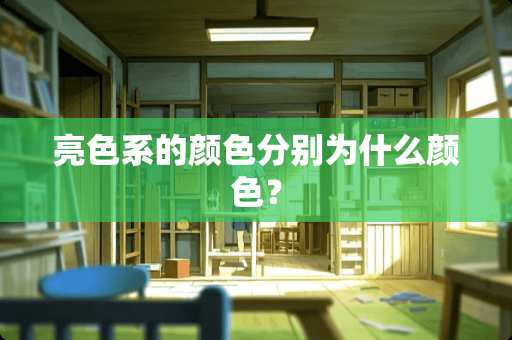 亮色系的颜色分别为什么颜色？