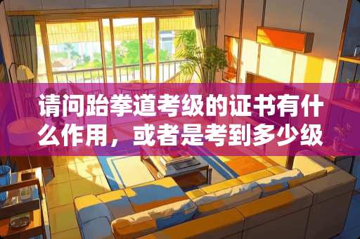 请问跆拳道考级的证书有什么作用，或者是考到多少级的证书才有用？