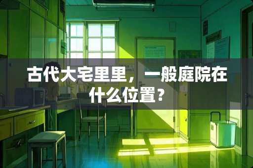 古代大宅里里，一般庭院在什么位置？
