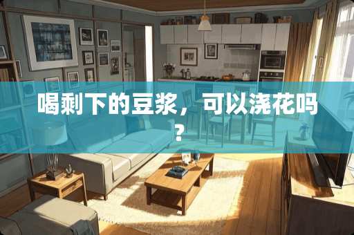 喝剩下的豆浆，可以浇花吗？