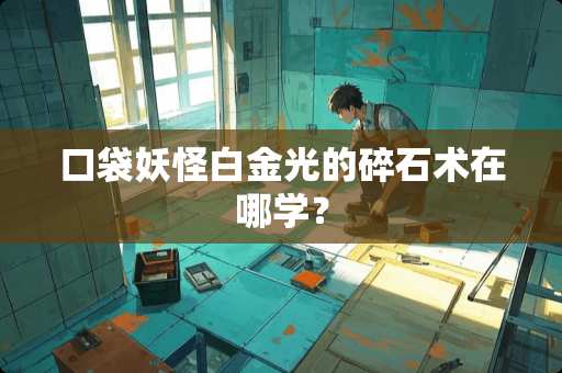 口袋妖怪白金光的碎石术在哪学？