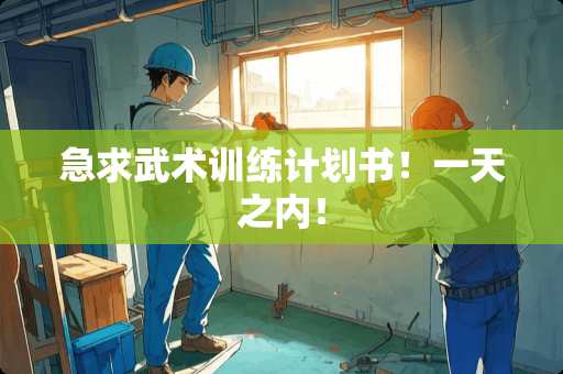 急求武术训练计划书！一天之内！