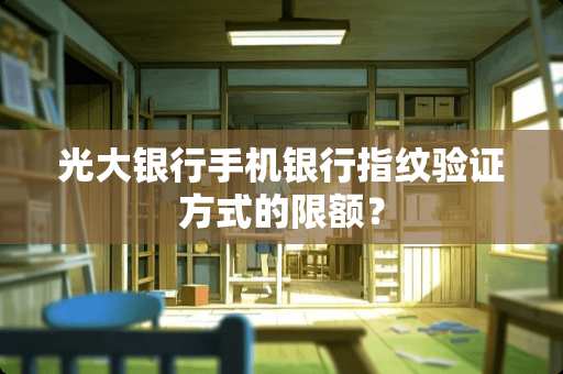 光大银行手机银行指纹验证方式的限额？