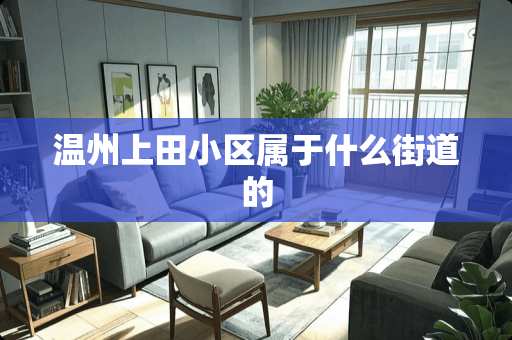 温州上田小区属于什么街道的