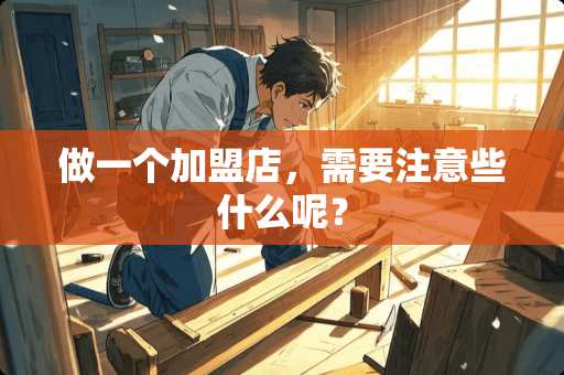 做一个加盟店，需要注意些什么呢？