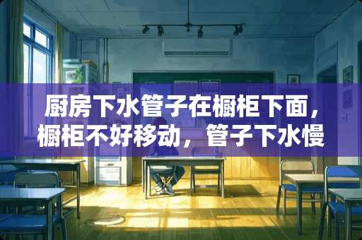 厨房下水管子在橱柜下面，橱柜不好移动，管子下水慢怎么办？