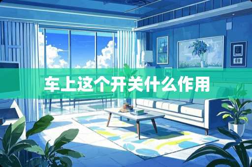 车上这个开关什么作用