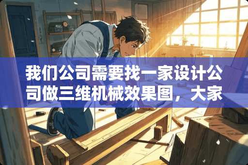 我们公司需要找一家设计公司做三维机械效果图，大家推荐一下？