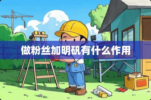 做粉丝加明矾有什么作用