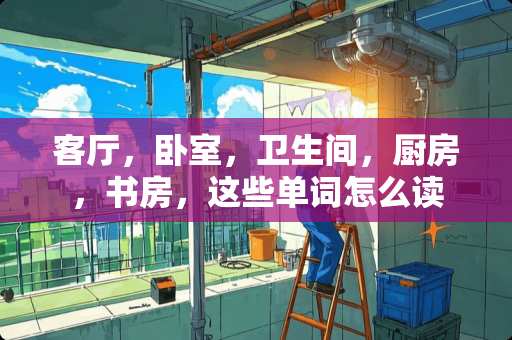 客厅，卧室，卫生间，厨房，书房，这些单词怎么读