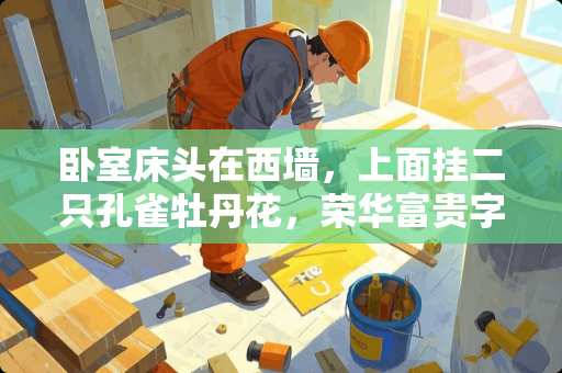 卧室床头在西墙，上面挂二只孔雀牡丹花，荣华富贵字好吗？