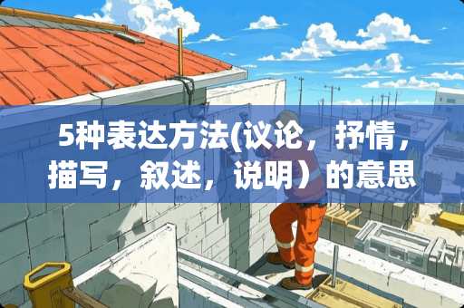 5种表达方法(议论，抒情，描写，叙述，说明）的意思？放在文中的作用