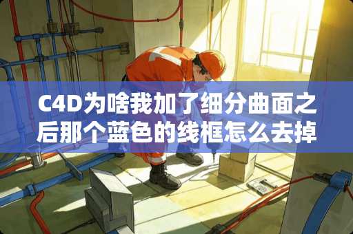 C4D为啥我加了细分曲面之后那个蓝色的线框怎么去掉，然后关了SDS框架都没有用。